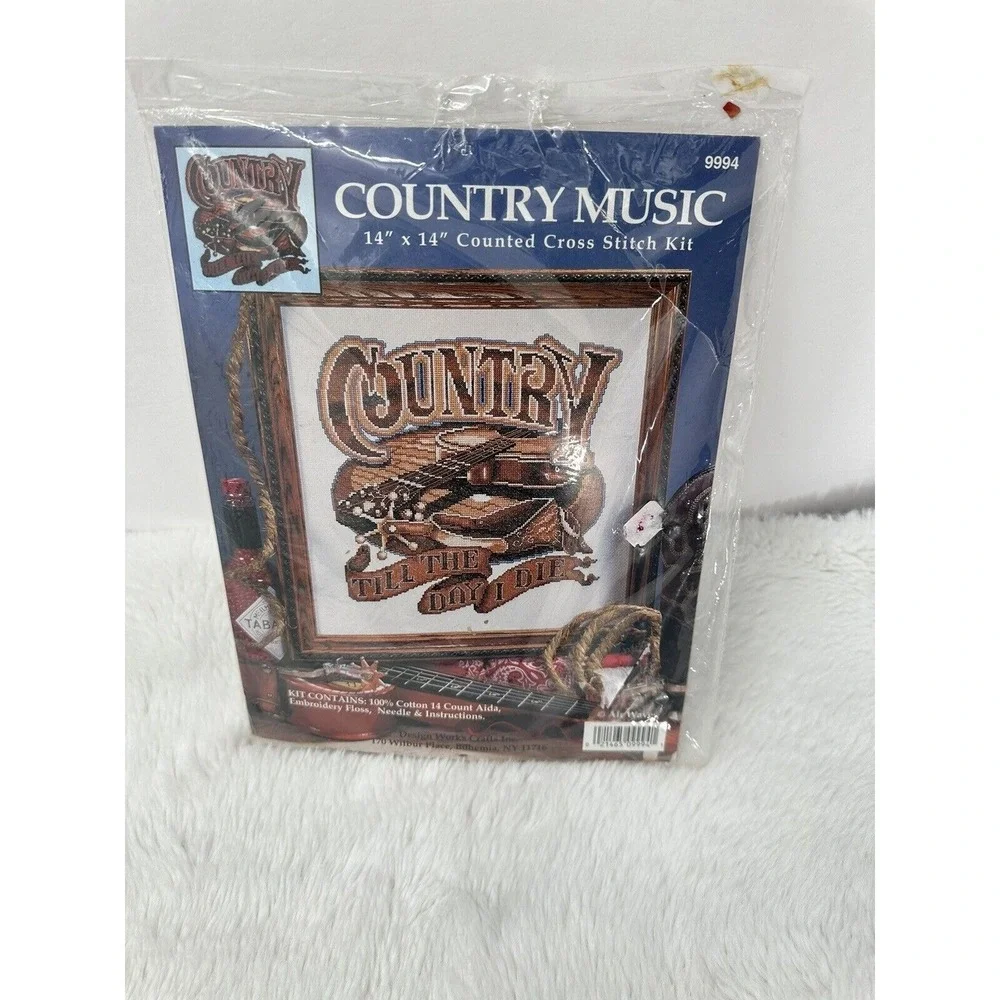 Country Music 'Til The Day I Die Counted Cross Stitch Kit 14